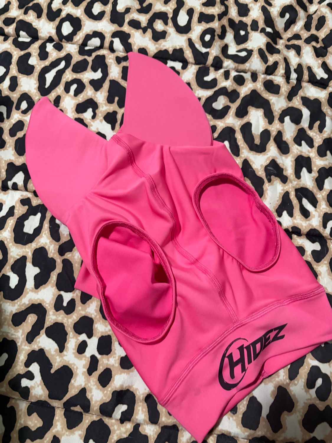 Pink Hidez Compression Mask/Hood  With Ears- small