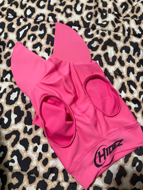 Pink Hidez Compression Mask/Hood  With Ears- small