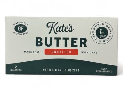 Kate's Butter Unsalted 8oz (227g)