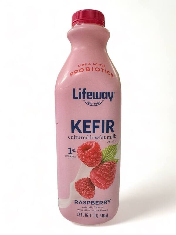 Kefir Lifeway Raspberry 1% 946ml.
