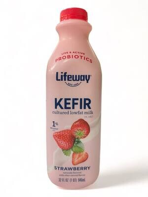 Kefir Lifeway Strawberry 1% 946ml.