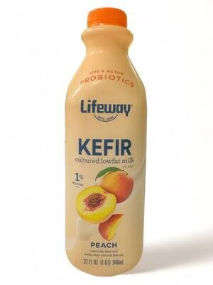 Kefir Lifeway Peach 1% 946ml.