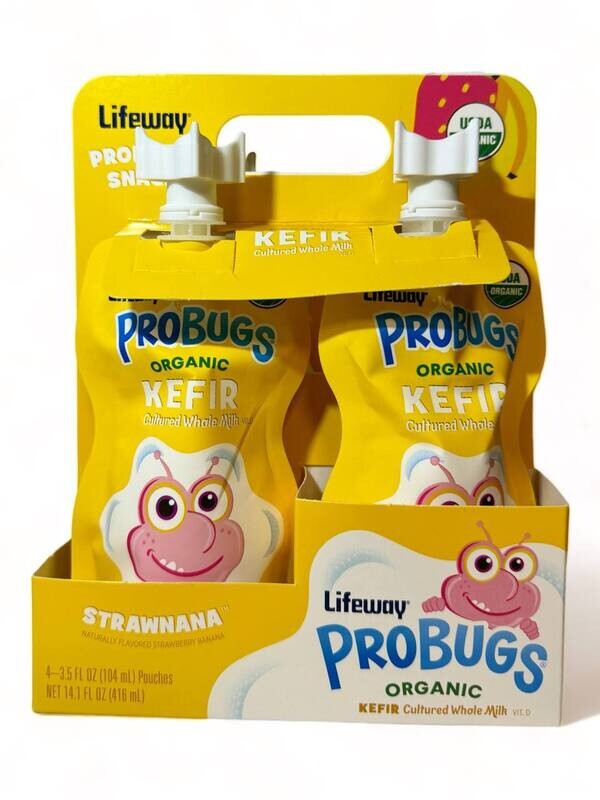 Lifeway Organic Kefir With Strawberry Banana 4 pieces 416 ml.