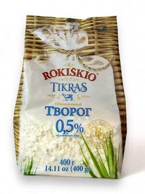 Rokiskio Farmer Cheese 0.5% 14.11oz (400g)