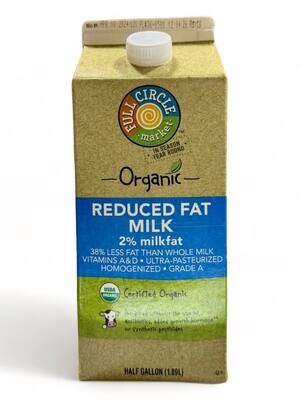 Organic Reduced Fat Milk 2% 1.89L