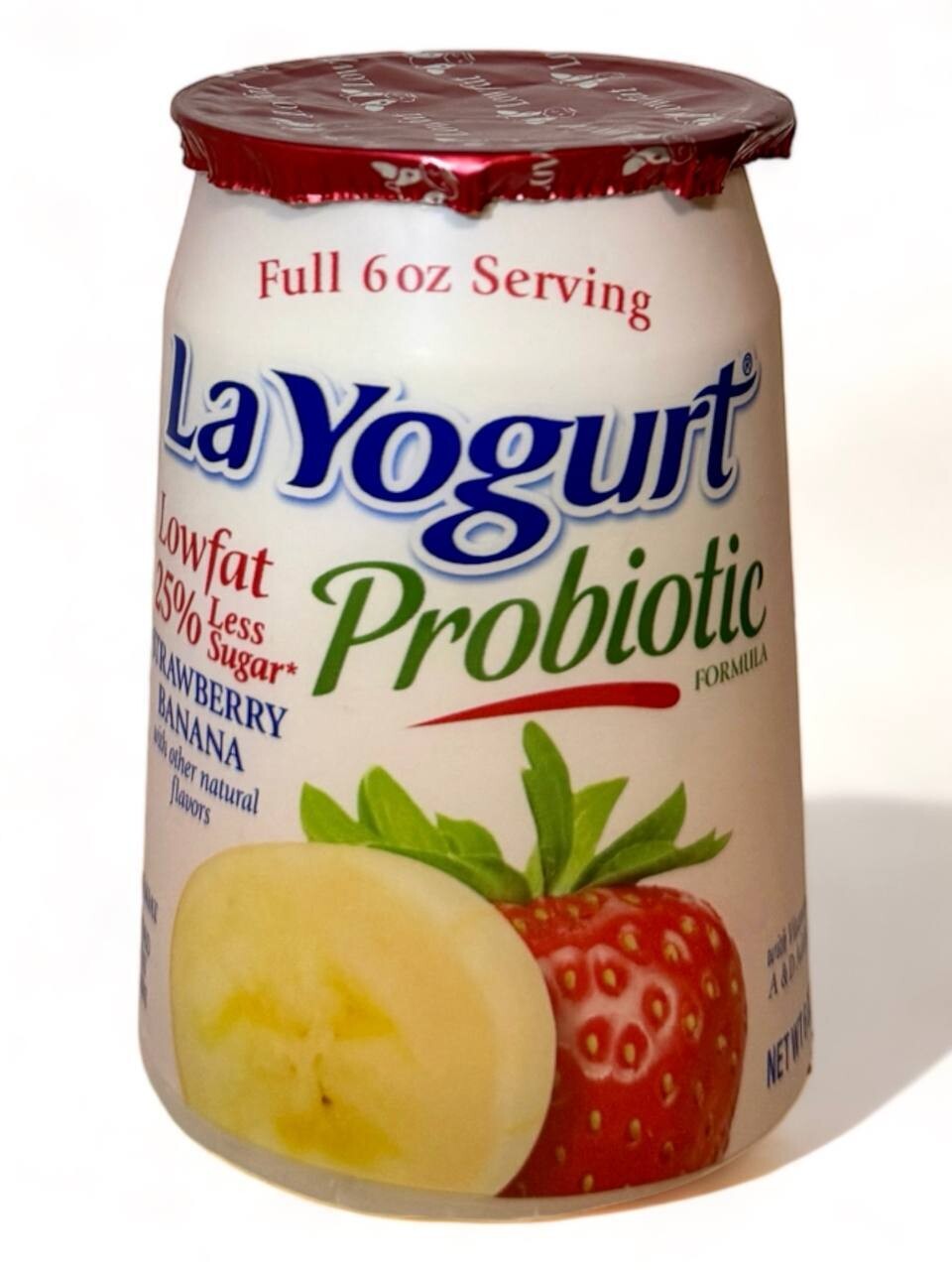 La Yogurt Lowfat Probiotic With Strawberry Banana 6oz (170g.)