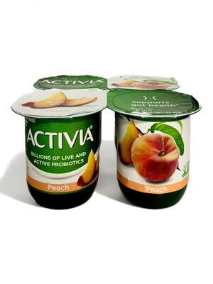 Activia Lowfat Yogurt With Peach 4-4oz (453g.)