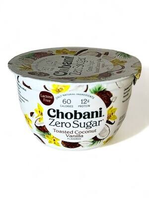Chobani Yogurt Zero Sugar With Toasted Coconut Vanilla 5.3oz (150g)