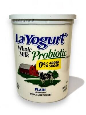 La Yogurt Probiotic Plain 0%Added Sugar 32oz (907g.)