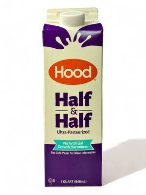 Hood Half & Half Ultra-Pasteurized 32oz (946ml.)