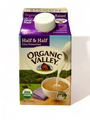 Organic Valley Half & Half Ultra-Pasteurized 16oz (473ml.)