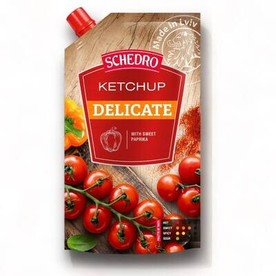 Schedro Ketchup Delicate (8.8oz) 250g.