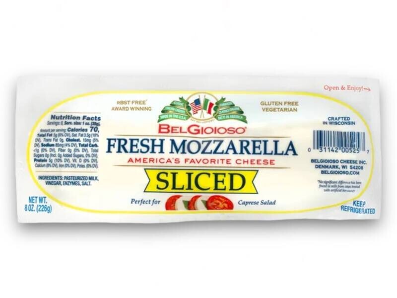 Cheese „FRESH MOZZARELLA" Sliced 226g.