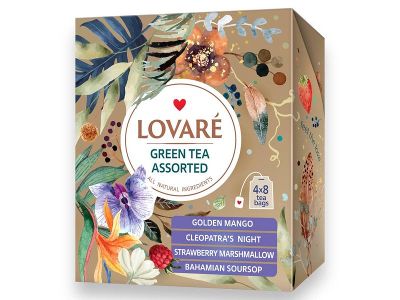 Lovare Tea Green Assorted (32 bags)