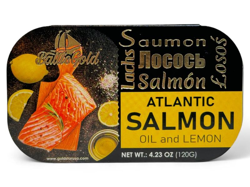 Atlantic Salmon in Oil and Lemon (120g)