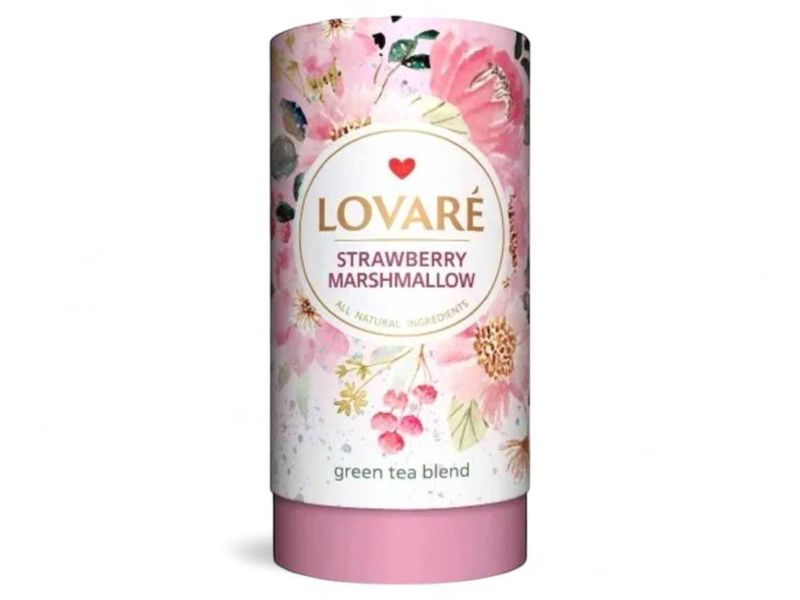 Lovare Tea Strawberry Marshmallow (80g.) Green Tea
