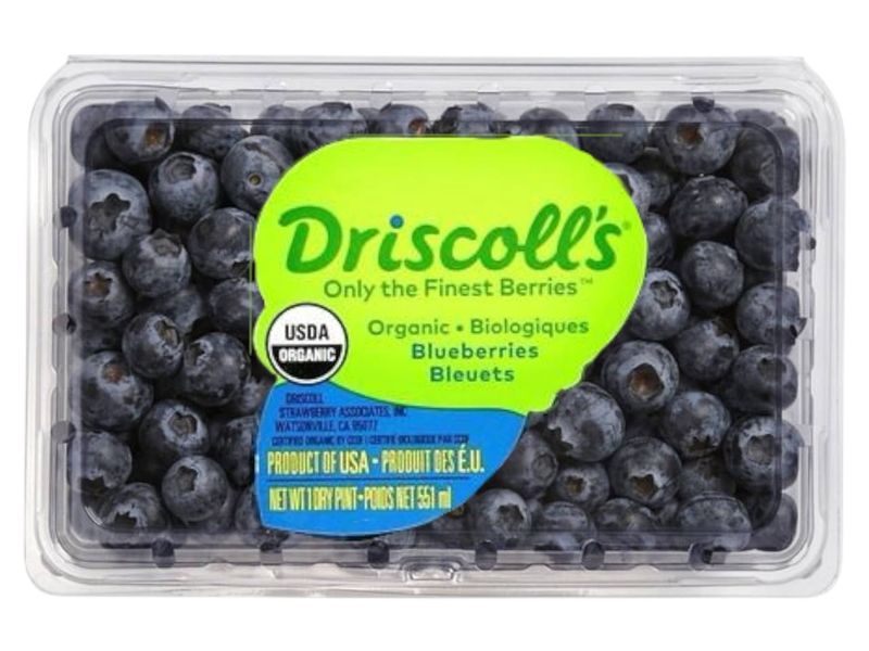 "Driscoll`s Organic" Blueberries / 16oz (551ml.)