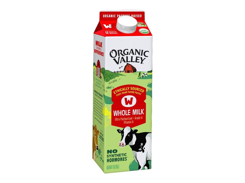 Organic Valley Whole Milk 0.95L