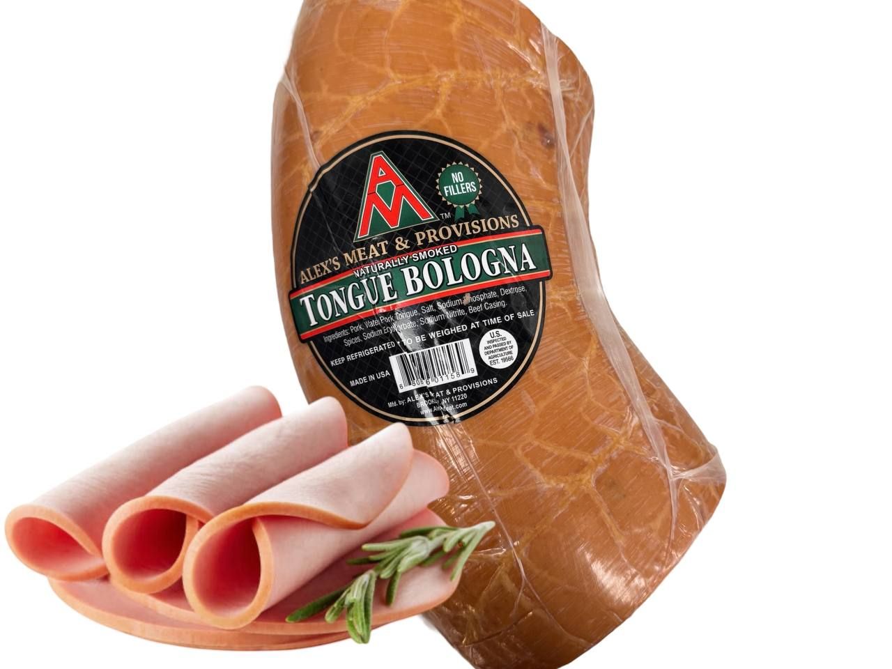 Alex's Meat Bologna TONGUE Pork / Lb.