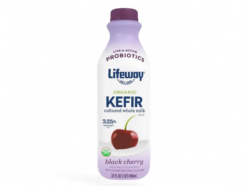 Organic Kefir Black Cherry Lifeway 3.25% (946ml.)