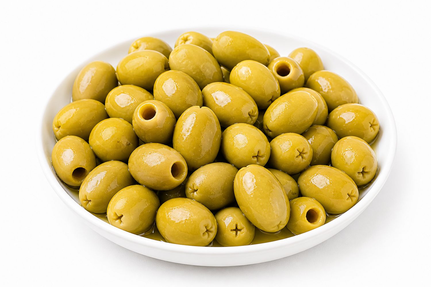 Green Greek pitted olives / Lb.