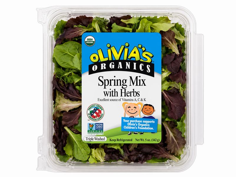 Organic Spring Mix with Herbs / 5oz (142g.)