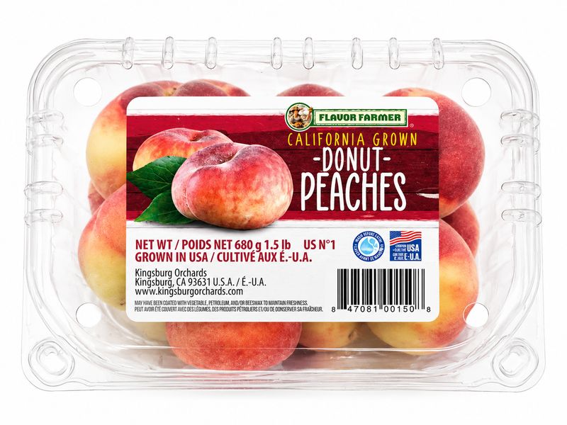 Donut Peaches Flat 1.5 lb box