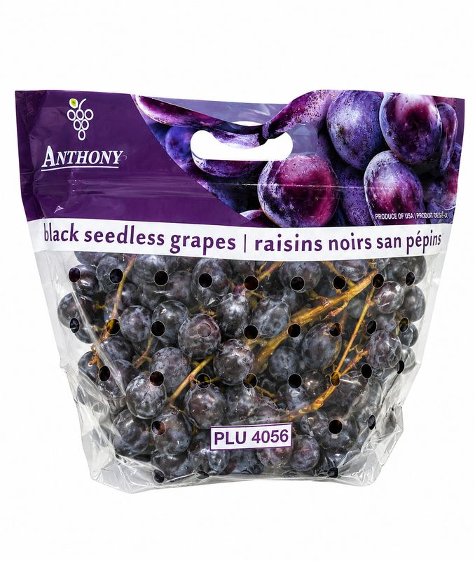 Black seedless grapes pack ±2.8lb