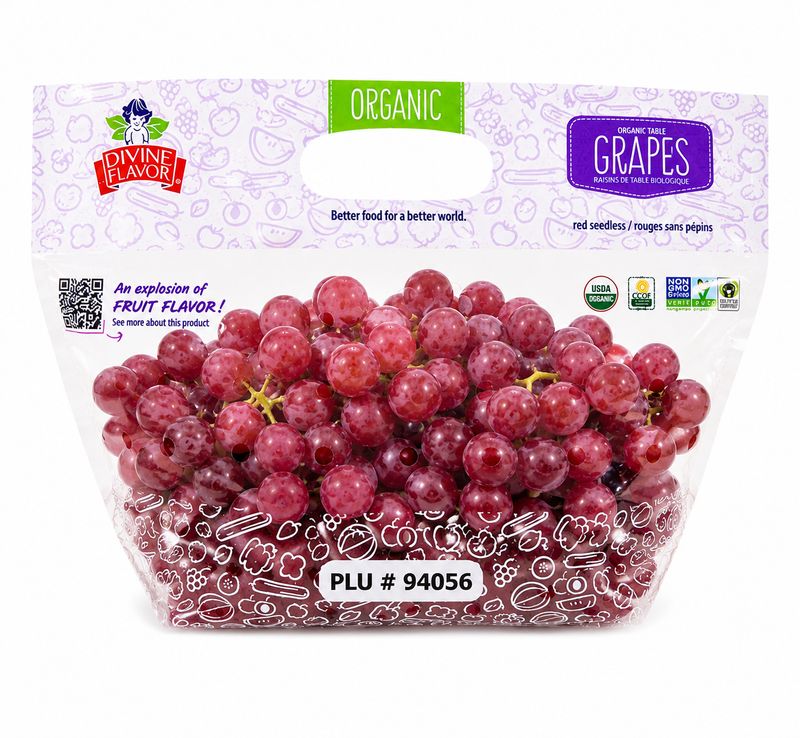 Organic Red Grapes (+-1.9lb)
