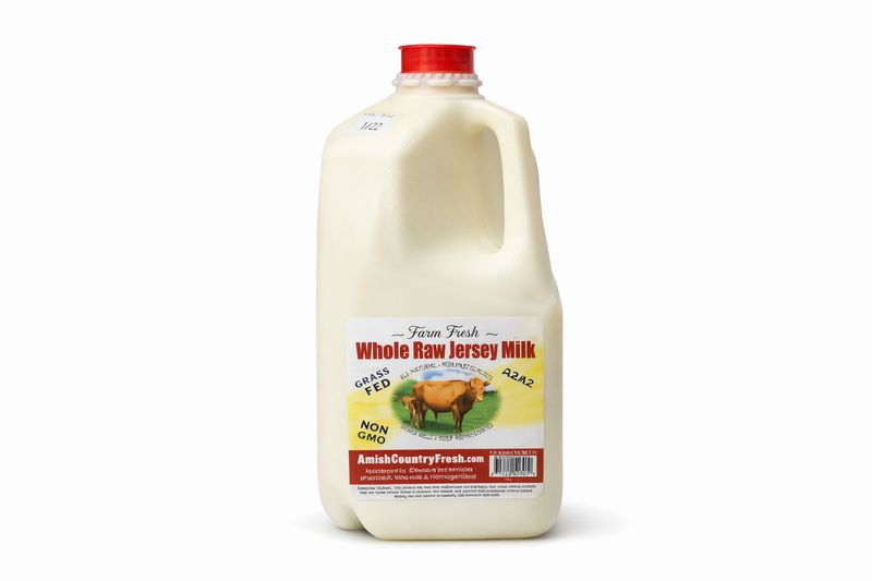 Whole raw Jersey milk (1/2 gallon)