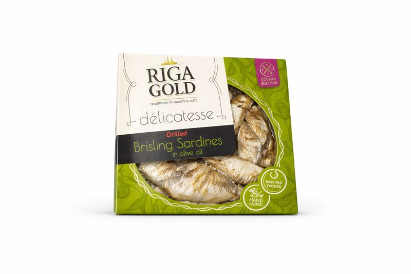 Riga Gold Grilled Brisling Sardines in Olive Oil / 120 g