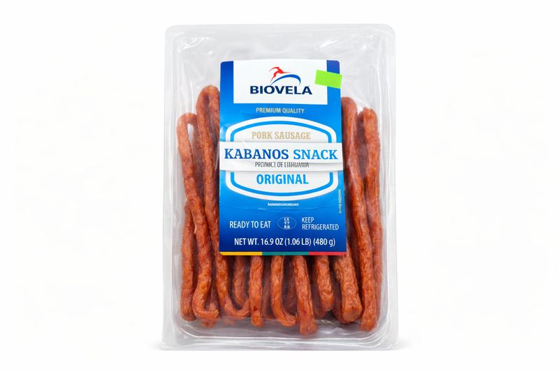 Biovela Pork Kabanos Snack Original — 480 g