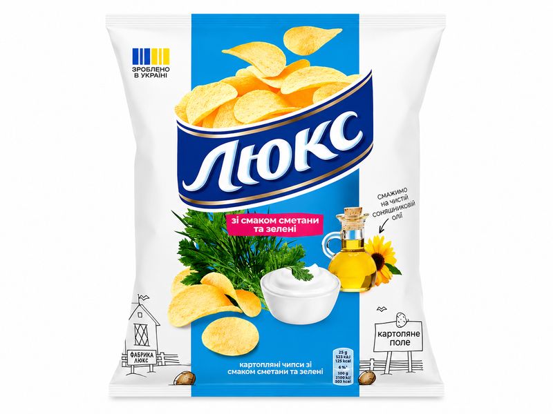 Lux chips with green onion and sour cream (125 g)