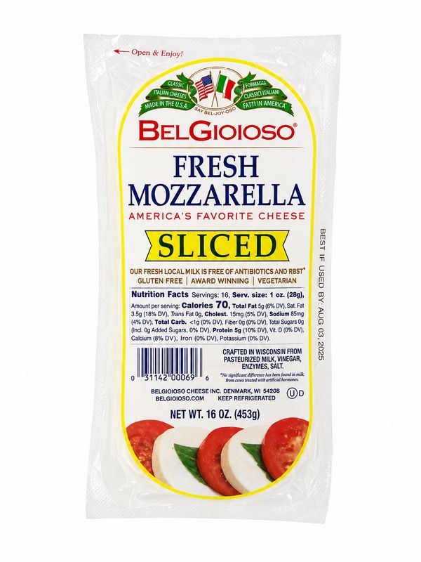 Fresh Mozzarella sliced (453g)