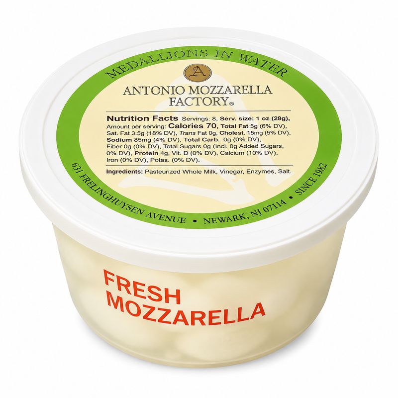 Antonio Mozzarella Medallions in water 8oz