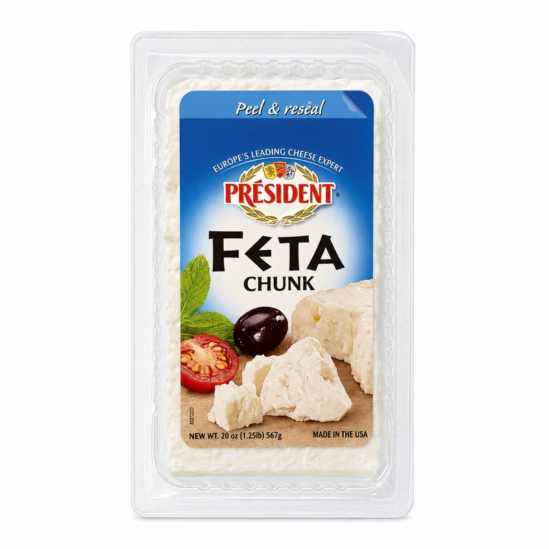President Feta cheese Chunk (567g)