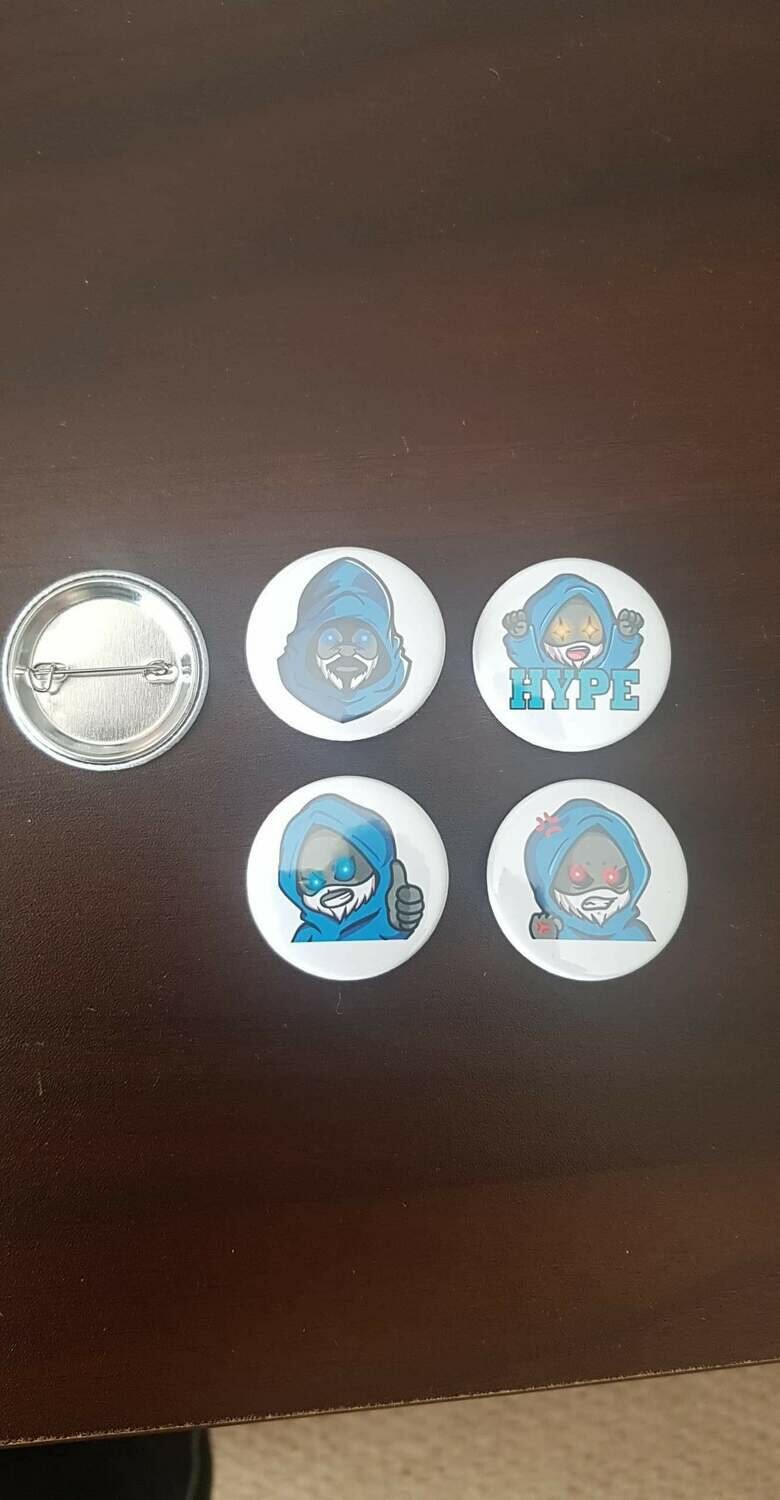 PLASMID BADGES set of 4