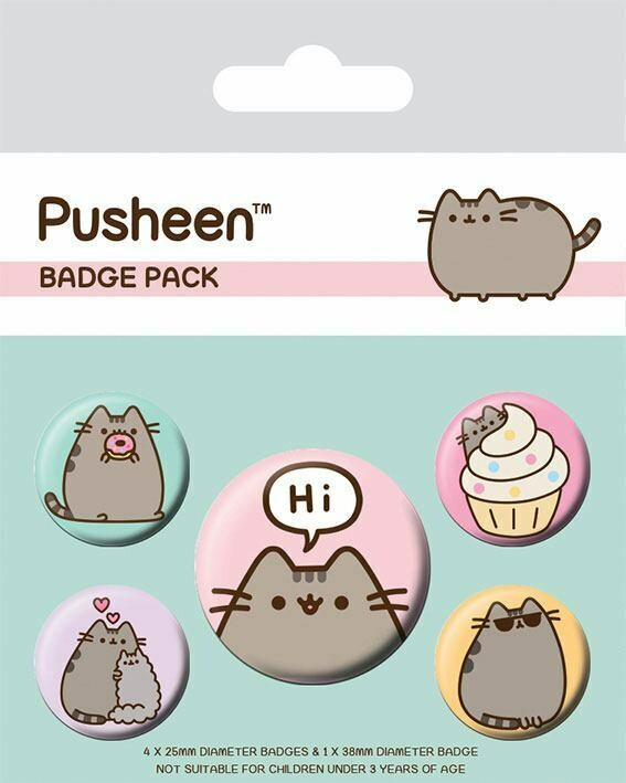 Pusheen Hi Giftpack Buttons