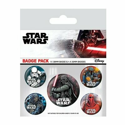 Disney Star Wars Dark Side buttons badge pack