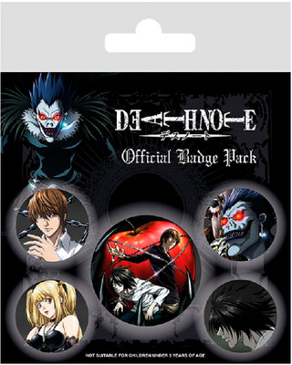 Death Note Characters Badge Buttons Pack