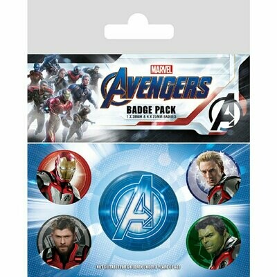 Marvel Avengers: Endgame Quantum Realm Suits Badge Buttons Pack