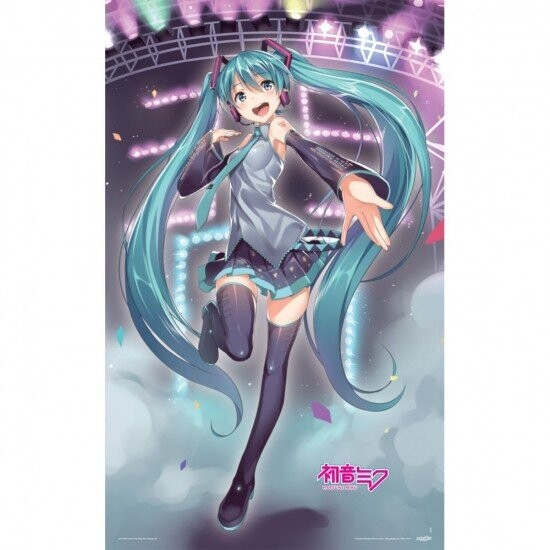 Hatsune Miku - VOCALOID: "ON STAGE" XL Fabric Poster (98CM X 160CM) Scroll style