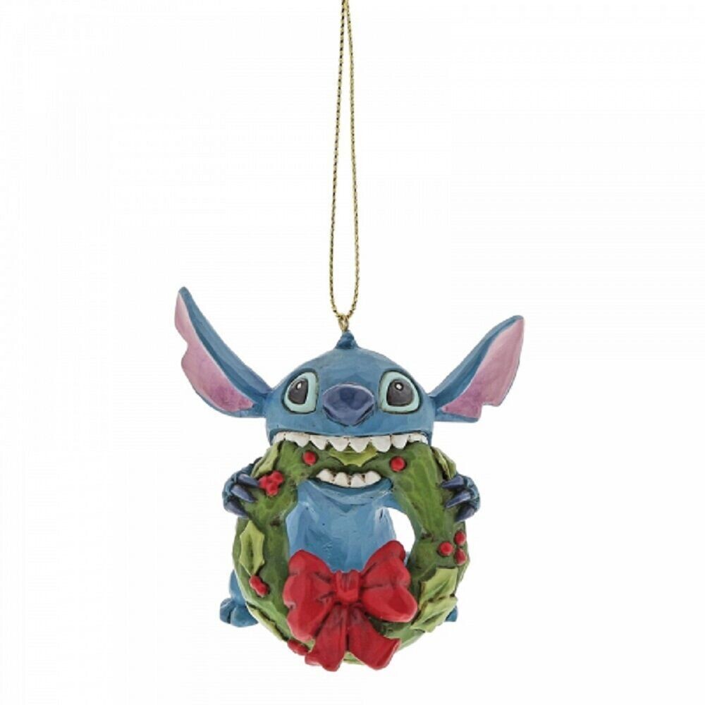 Disney Classics Traditions "Stitch met Krans" Kerstbal Ornament