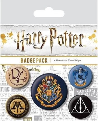 Harry Potter Buttons Badge 5 Set