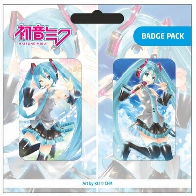 Hatsune Miku Badge Pack, set van 2 (Art by KEI)