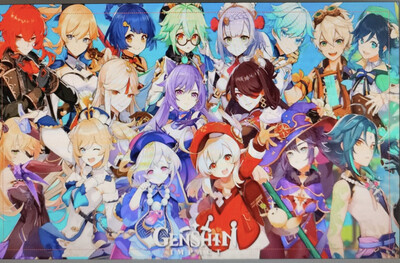 Genshin Impact - Characters- Vlag - Fabric Poster