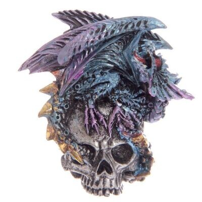 Gothic Drakenschedel Magneet - Blauw