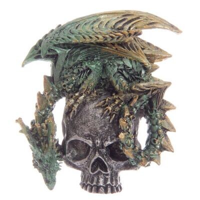 Gothic Drakenschedel Magneet - Groen