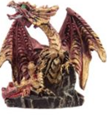 Duistere Legenden - Kristalgrot Draken Miniatuur Beeldjes - Rood Roar