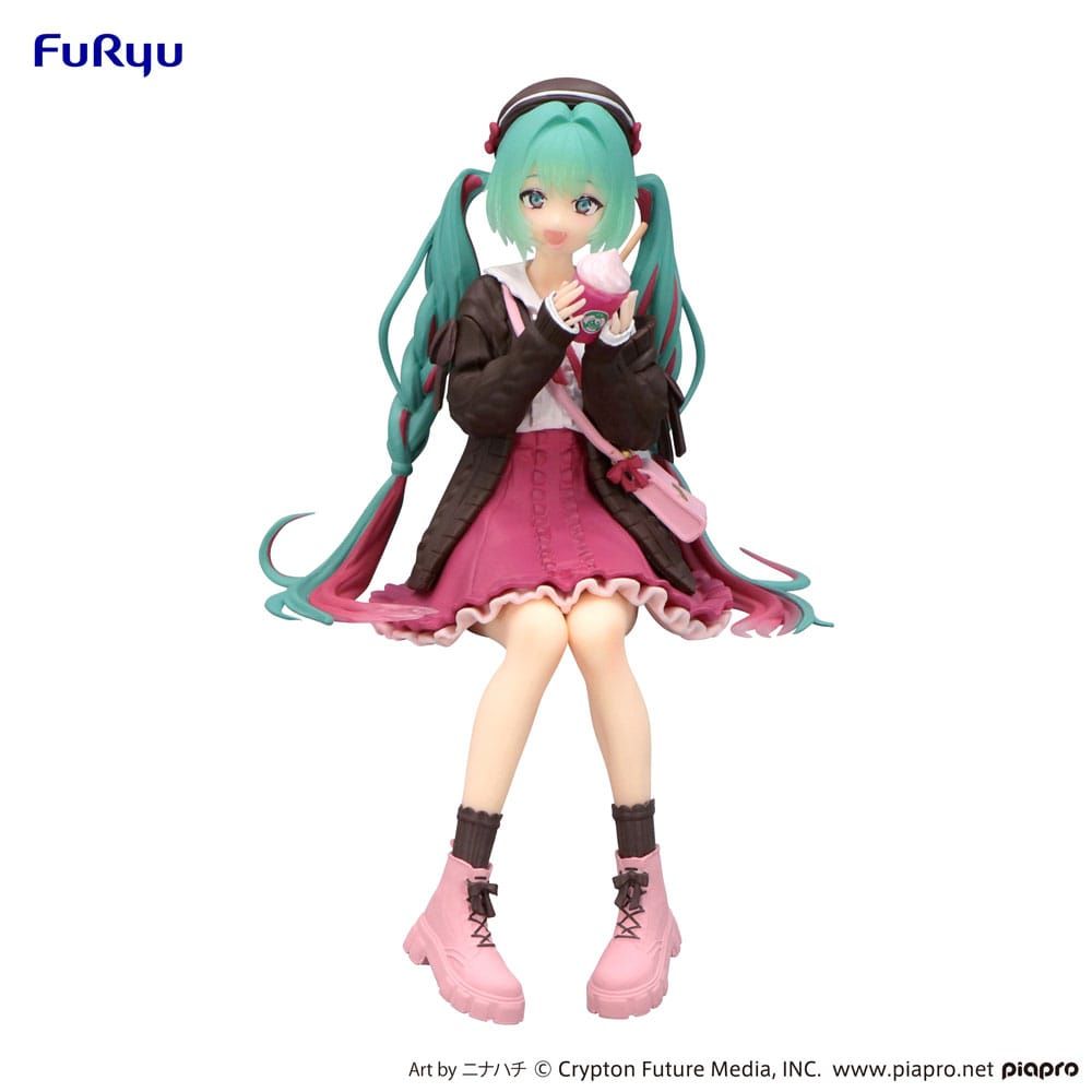 Miku Hatsune -  Noodle Stopper  - Autumn Date - Pink Color Ver. 14 cm PVC Statue